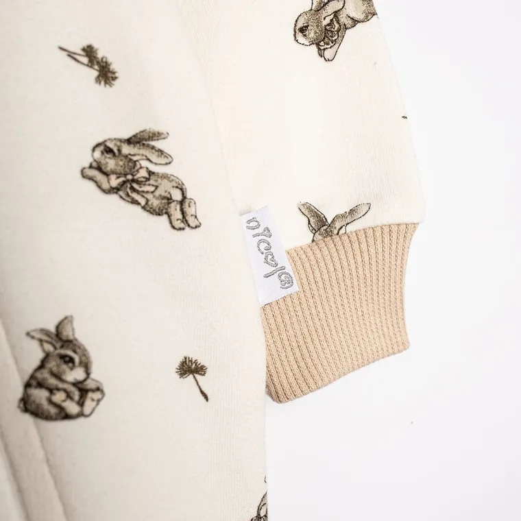 Kombinezon przejściowy dziewczęcy z kapturem, beżowy, Nicol