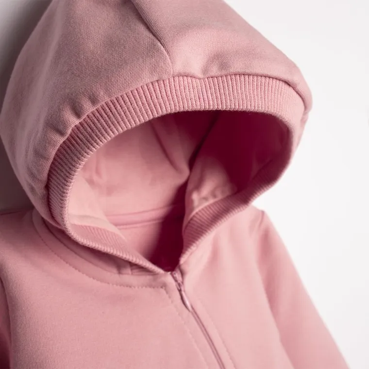 Kombinezon przejściowy dziewczęcy z kapturem, różowy, Nicol