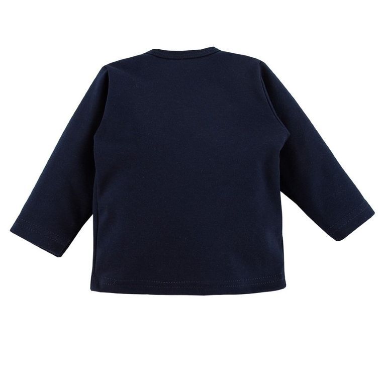 Komplet chłopięcy, Kaftanik, Śpiochy, granatowy, niebieski, Eevi