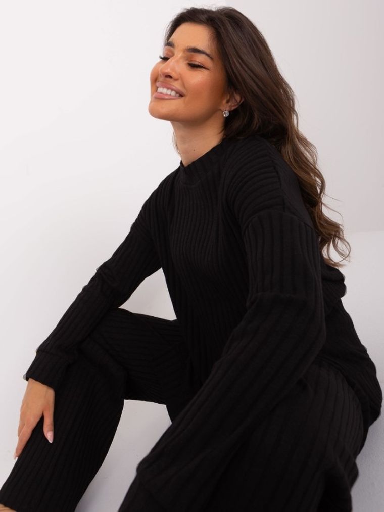 Komplet damski, czarny, Lakerta