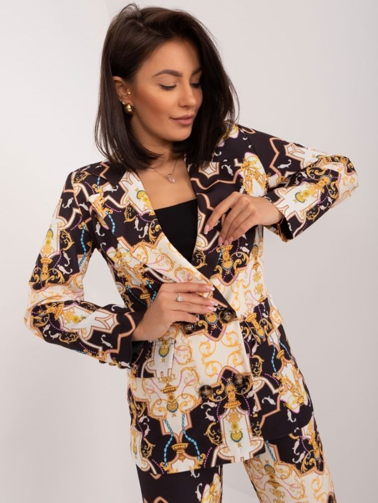 Komplet damski, Marynarka, Spodnie materiałowe, mix, Italy Moda