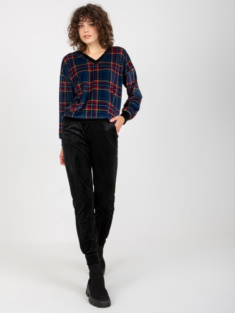 Komplet damski, welurowy, mix, Rue Paris