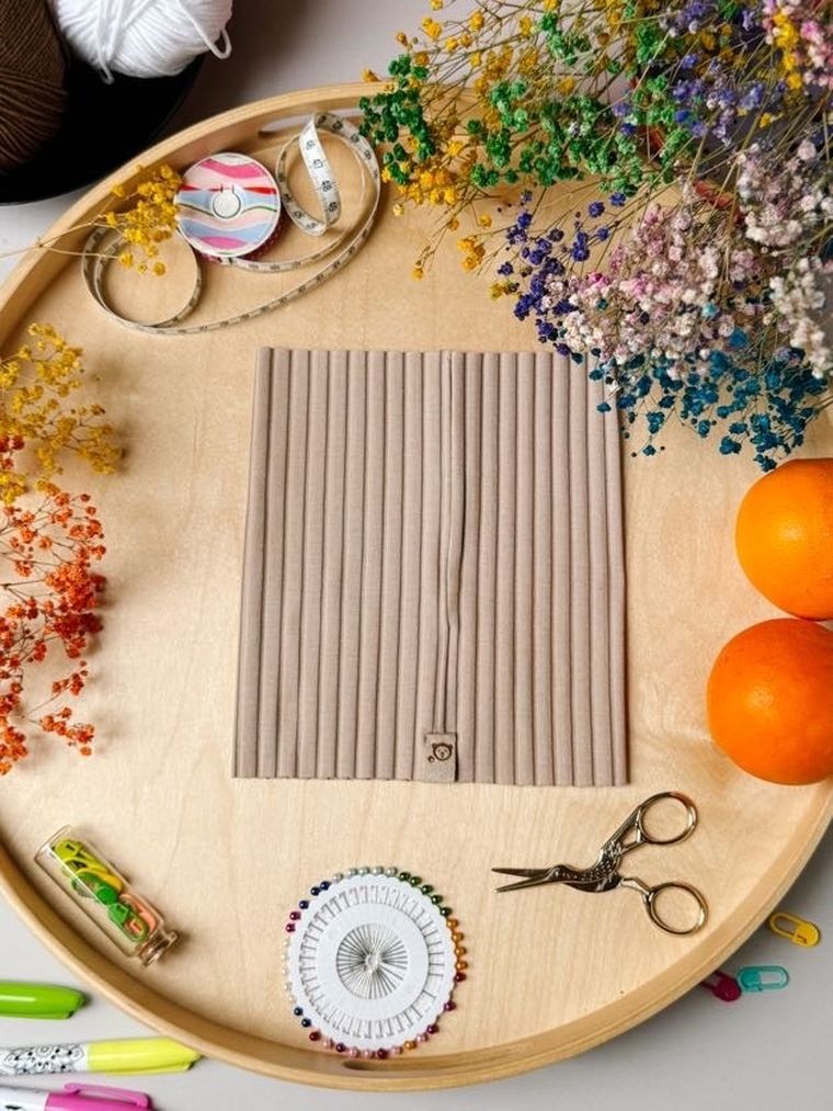 Komplet dziecięcy, Czapka, Komin, beżowy, Iltom