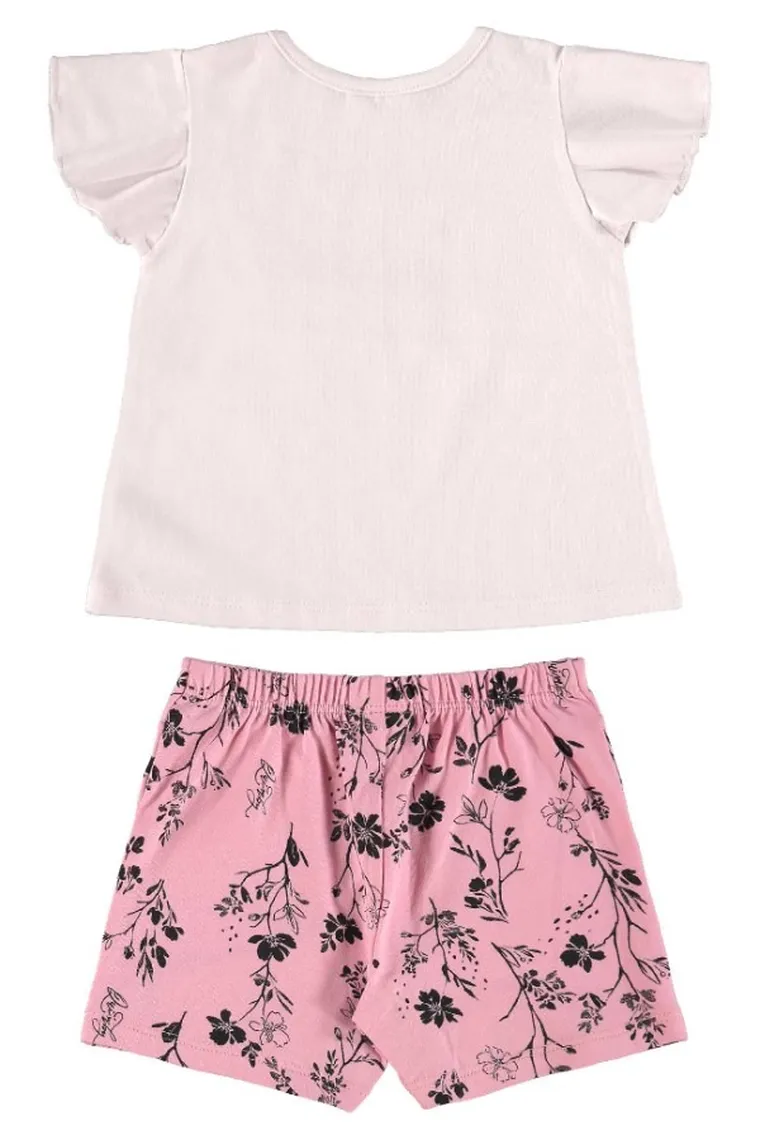 Komplet dziewczęcy, Bluzka z krókim rękawem, Spódnico-spodenki, mix, Quimby