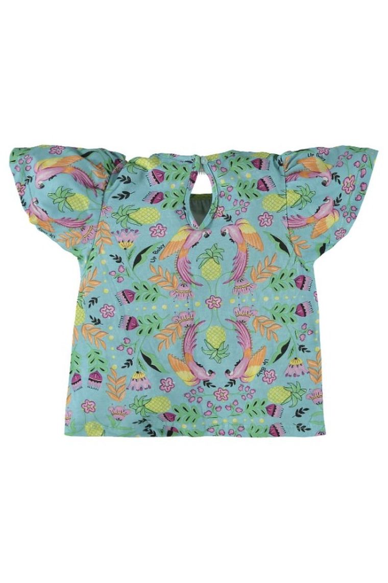 Komplet dziewczęcy, Bluzka z krótkim rękawem, Szorty, zielony, Up Baby