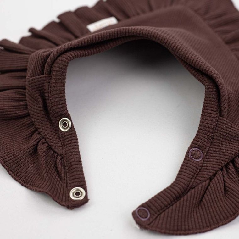 Komplet dziewczęcy, Czapka, Apaszka, brązowy, Nicol