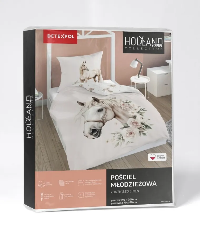 Koń, 2-częściowy komplet pościeli, 160-200 cm