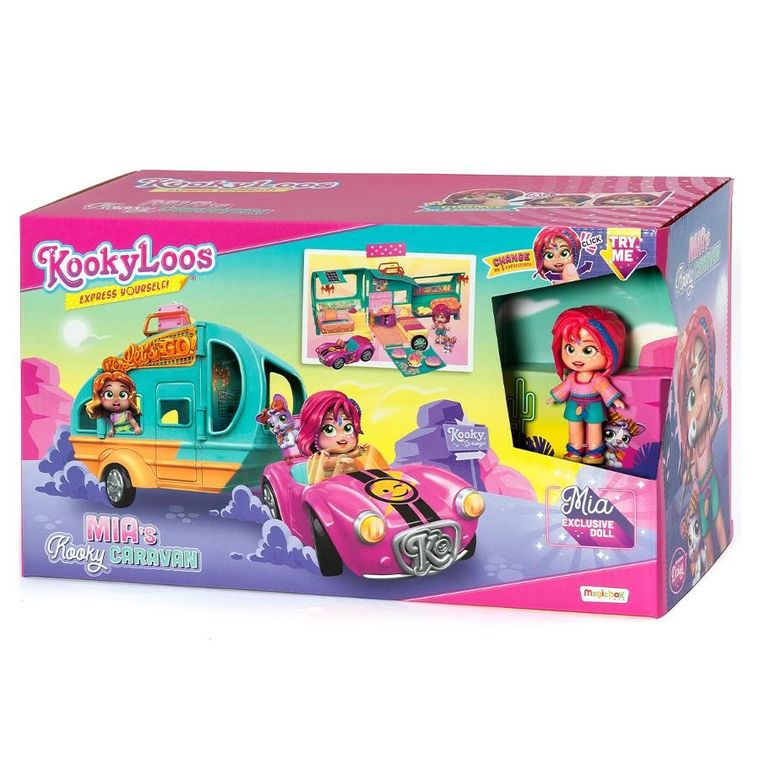 KookyLoos, Mia's Kooky Caravan, przyczepa kempingowa, zestaw z figurką