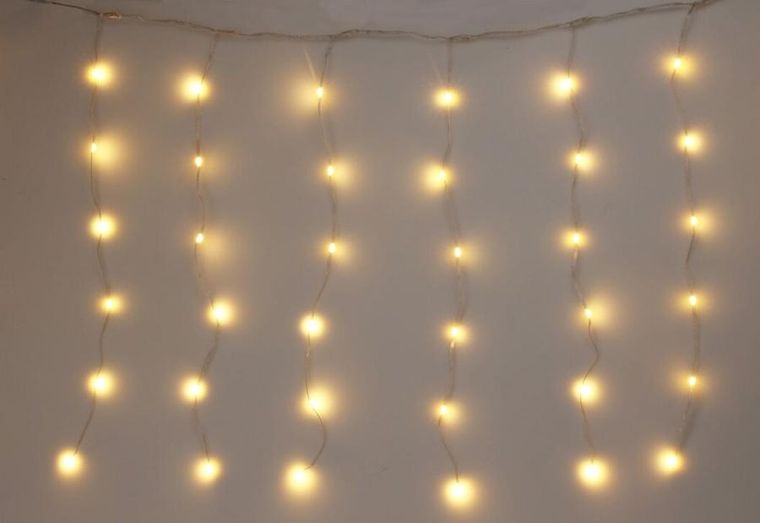 Koopman, lampki choinkowe, kurtyna świetlna, z pilotem, zew/wew, 144 LED, 120-120 cm