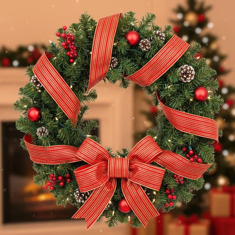 Koopman, wstążka złote paski, czerwona, 6,3-300 cm