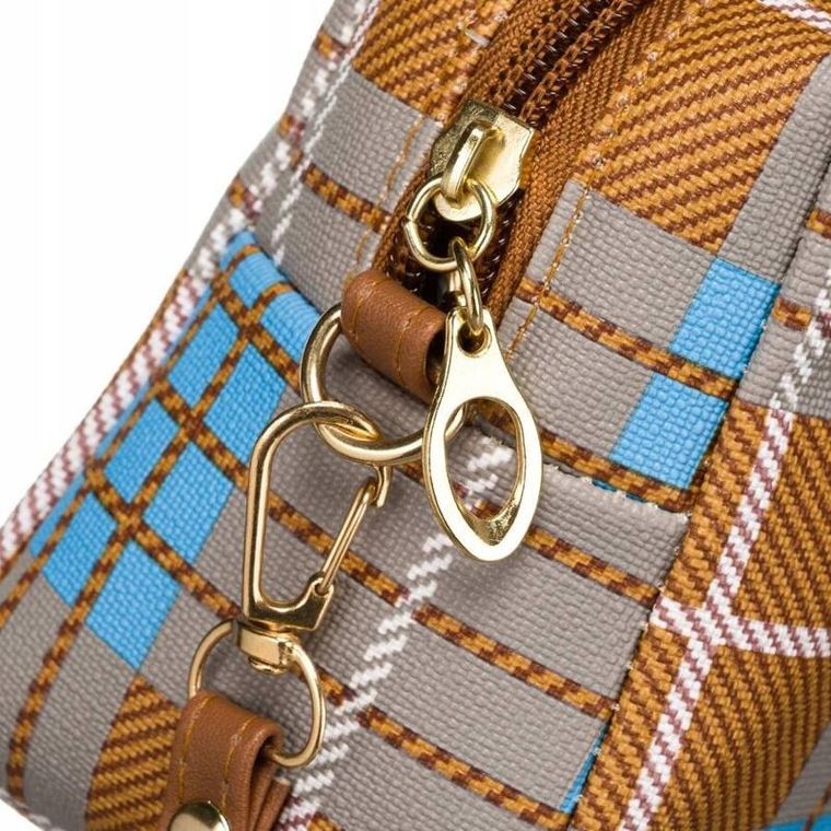 Kosmetyczka podróżna, beżowo-niebieska, Rovicky