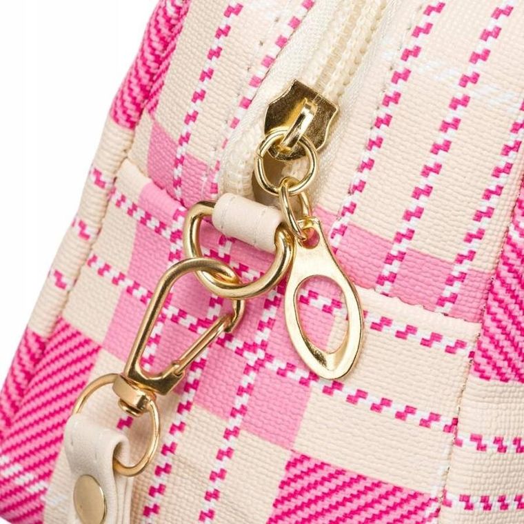 Kosmetyczka podróżna, różowo-beżowa, Rovicky