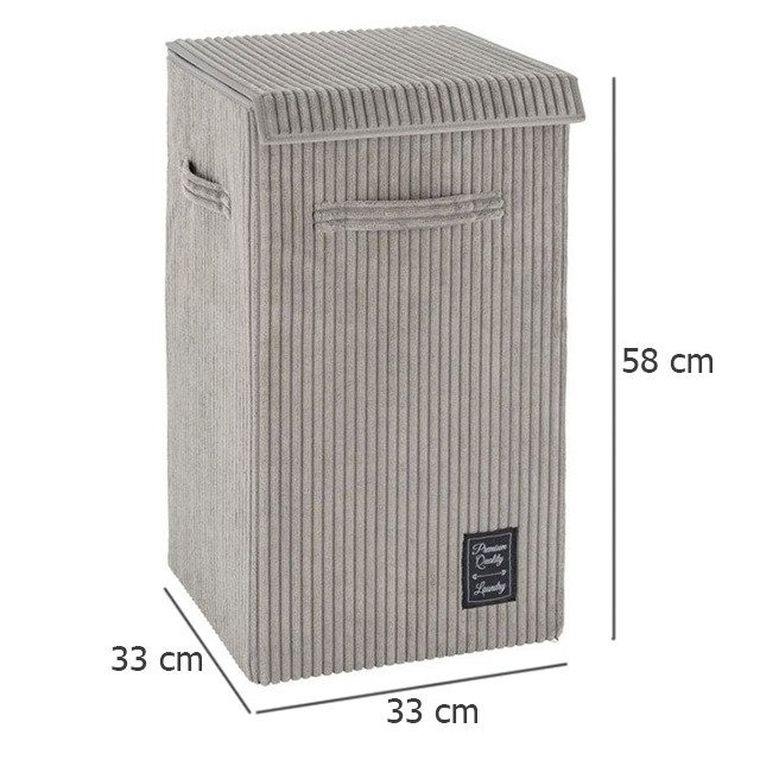 Kosz na pranie, Cora, 63 l, szary