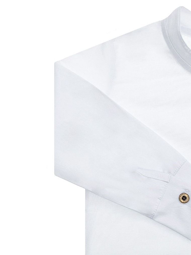 Koszula chłopięca z długim rękawem, biała, Nicol