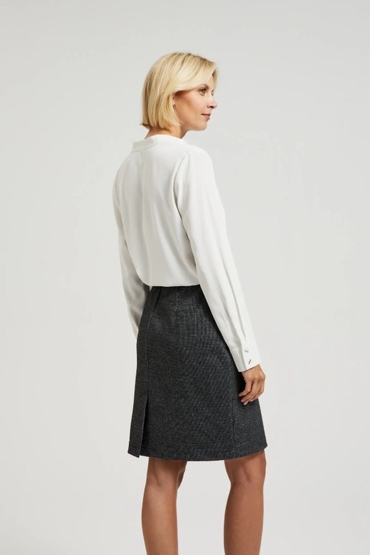 Koszula damska z długim rękawem, ecru, Moodo