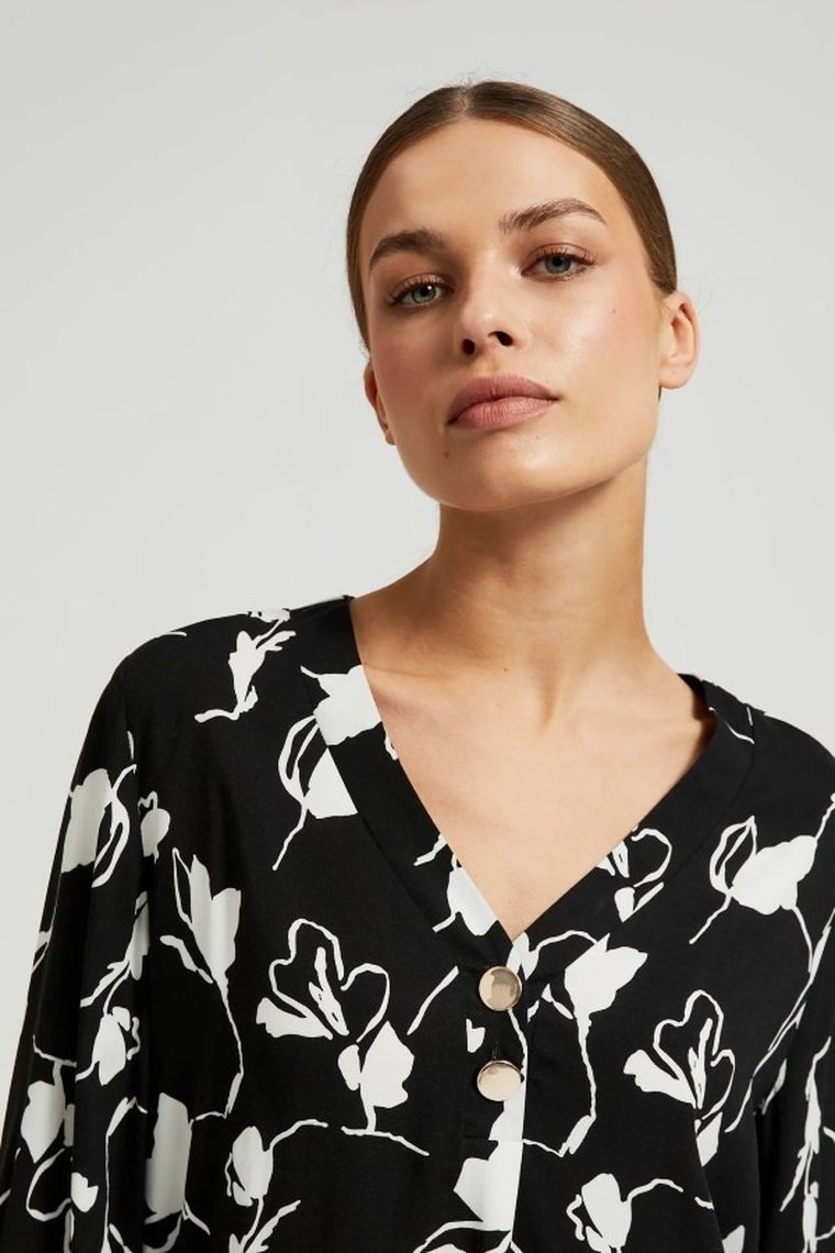 Koszula damska z długim rękawem, mix, Moodo