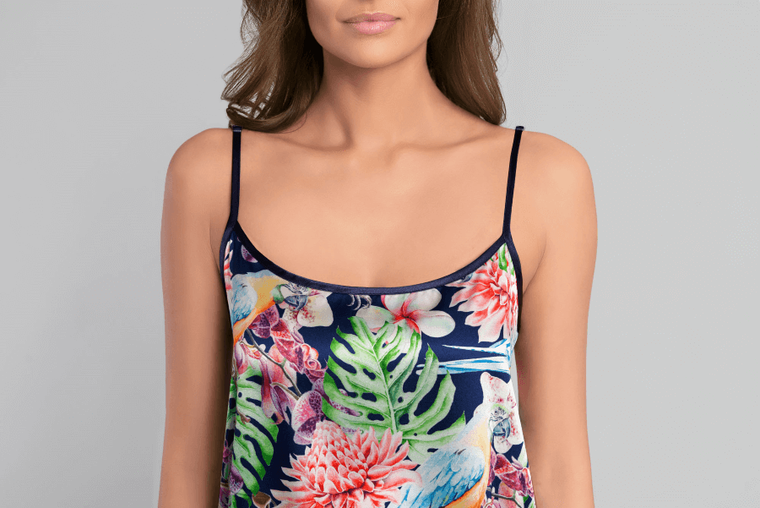 Koszula nocna damska na ramiączka, mix, Pilinezja, Italian Fashion