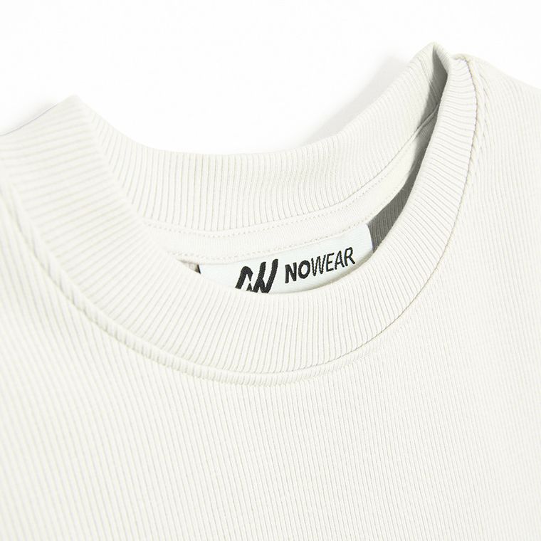 Koszulka crop top z dodatkiem modalu NOWEAR