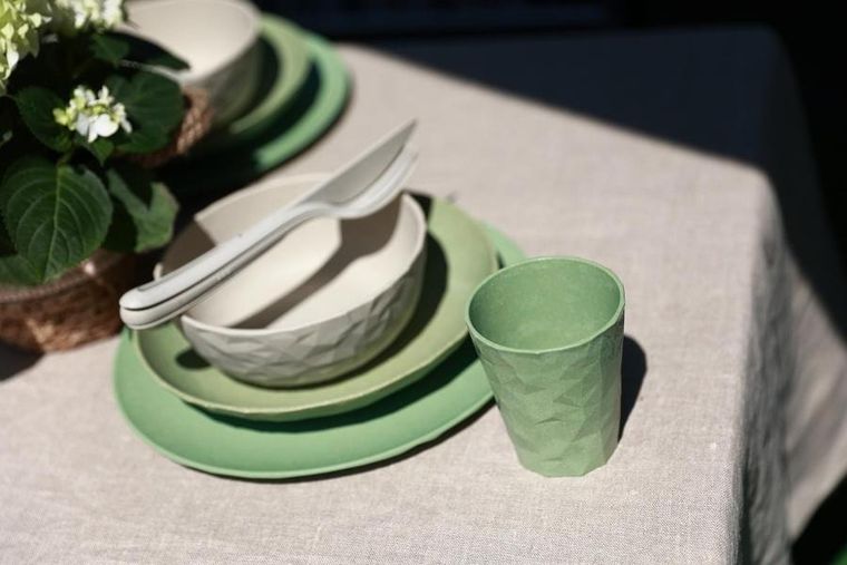 Koziol, Club, talerz, nature leaf green, 26 cm, 4 szt.