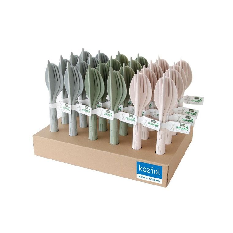 Koziol, Klikk, zestaw sztućców, biały, 3 elementy