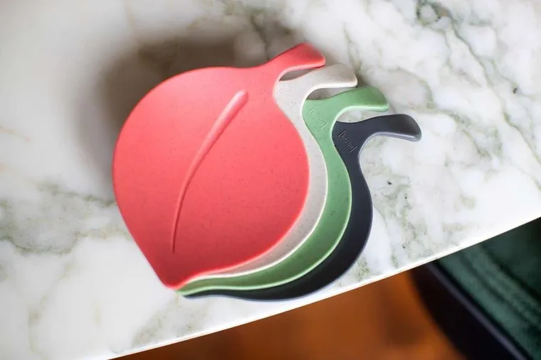 Koziol, Leaf-on, spodeczki na przekąski, 4 szt.