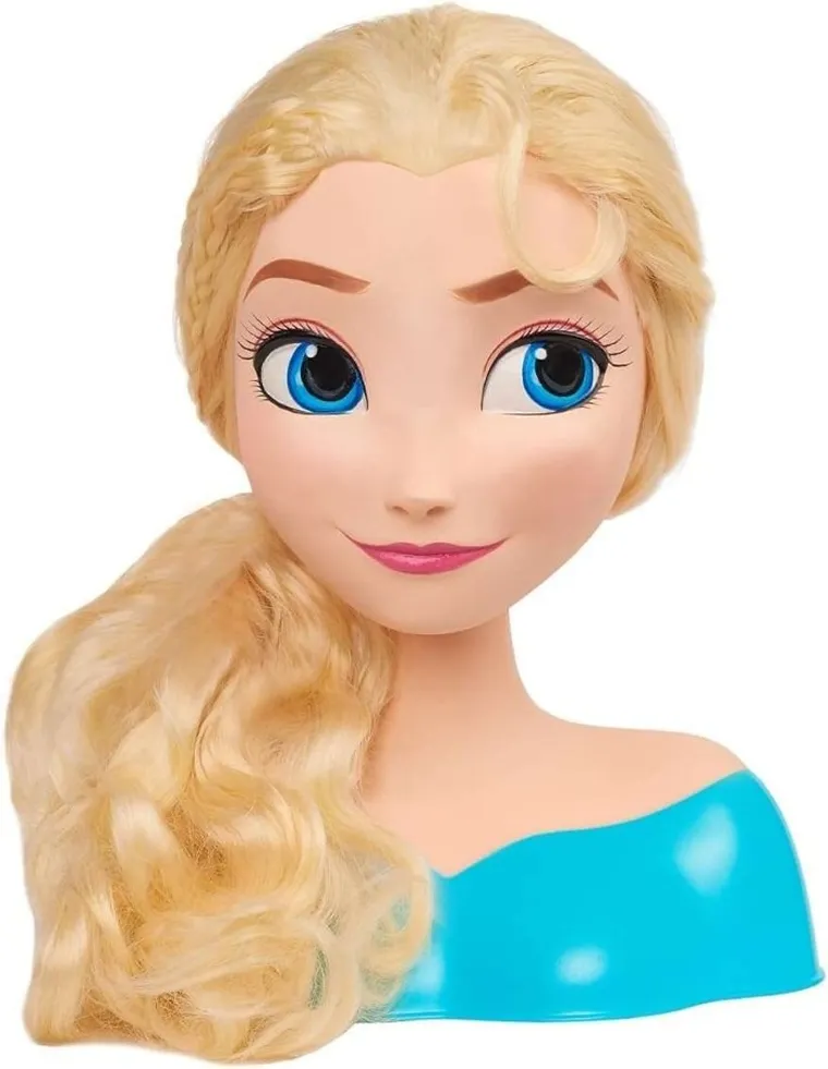 Kraina Lodu, Elsa, głowa do stylizacji, zestaw ze szczotką