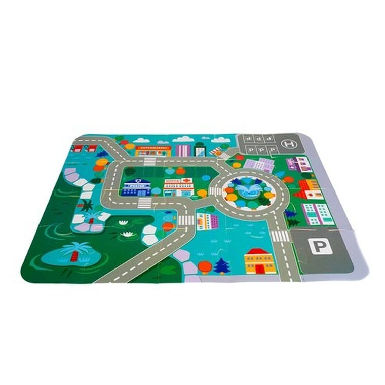 Kruzzel, miasto, klocki drewniane, 115 szt.