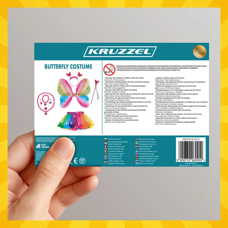 Kruzzel, strój dla dzieci, motylek, 6 elementów