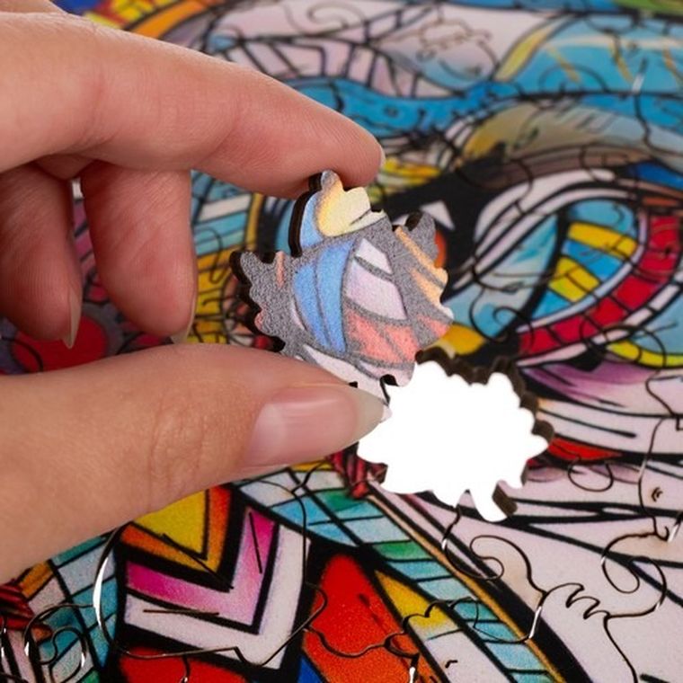 Kruzzel, wilk, układanka drewniana