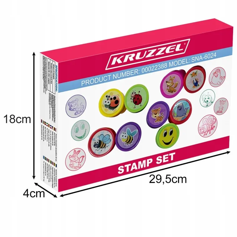 Kruzzel, zestaw pieczątek, 60 szt.