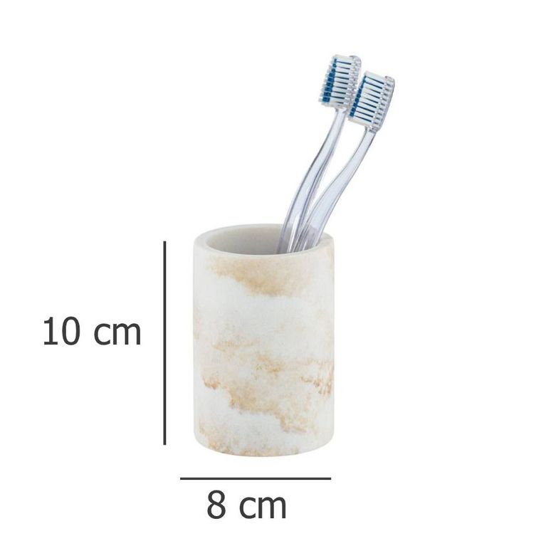 Kubek na szczoteczki do zębów Odos, biały