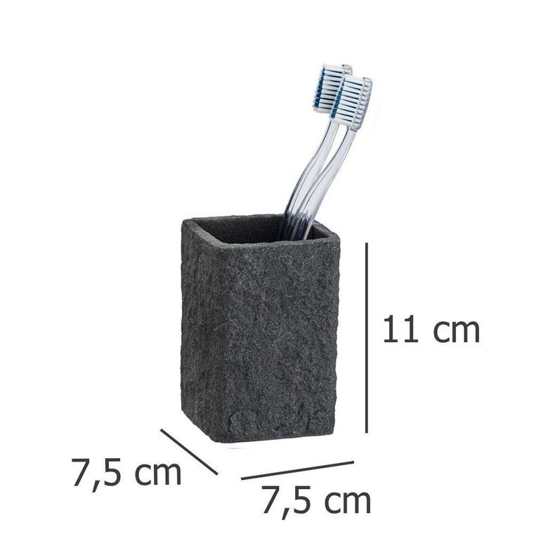 Kubek na szczoteczki, Villata, czarny