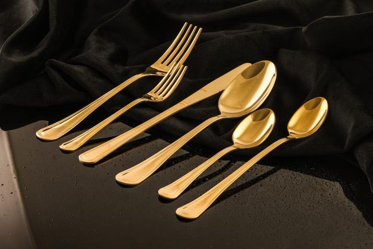 Kulig, Luce, komplet sztućców dla 4 osób, złoty, 24 szt.