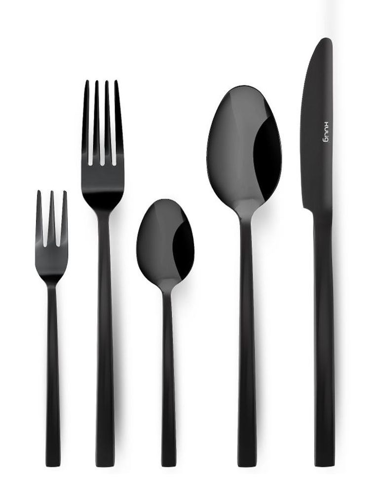 Kulig, widelec obiadowy, Piano Shiny, black, 3 szt.