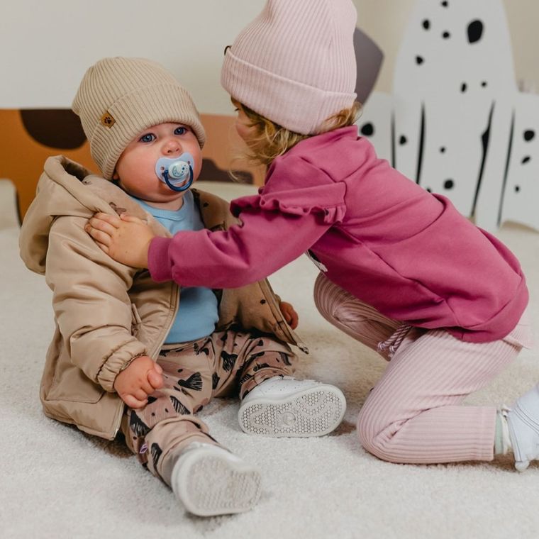 Kurtka chłopięca z kapturem, beżowa, Eevi