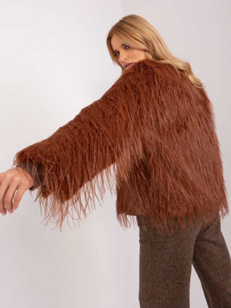 Kurtka damska, ceglana, Italy Moda