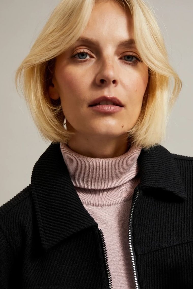 Kurtka damska, czarna, Moodo