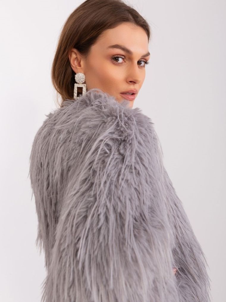 Kurtka damska, szara, Italy Moda