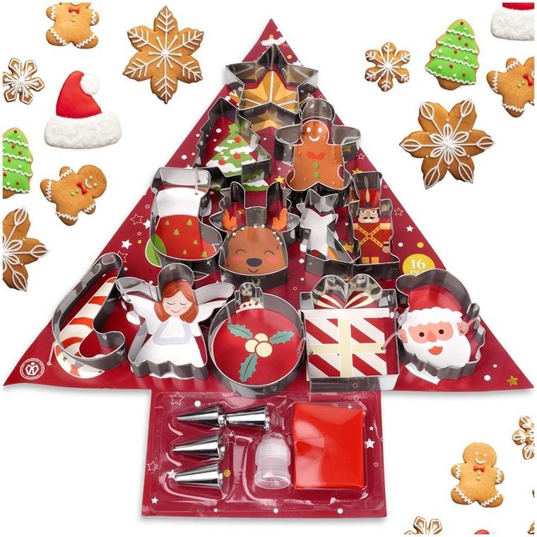 La Cucina, wykrawacze do ciastek, stalowe, 17 elementów