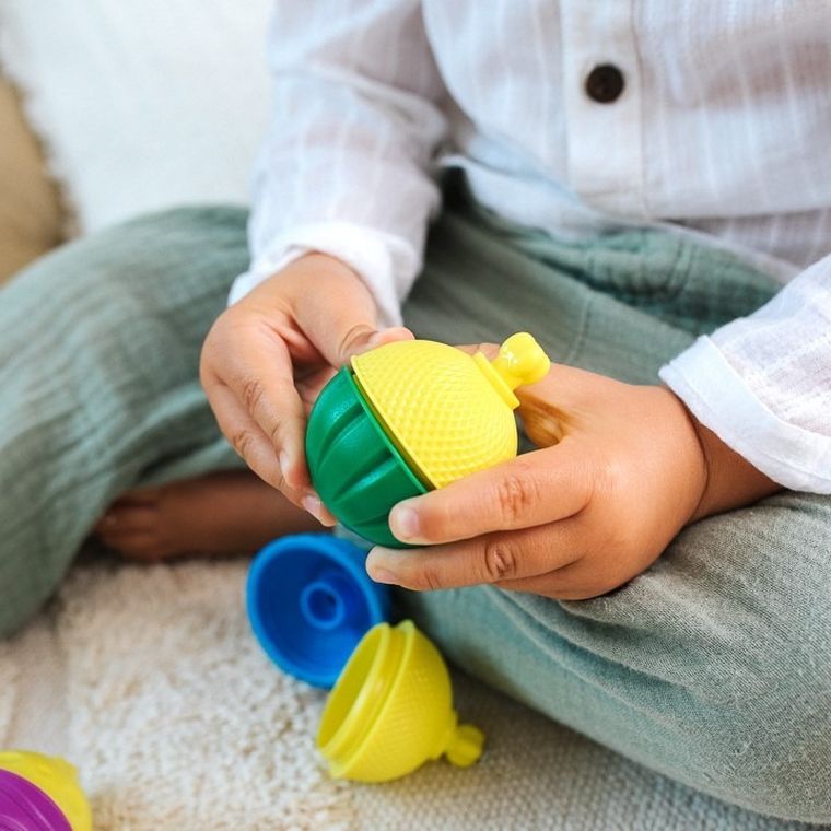 Lalaboom, Kulko-klocki sensoryczne, zestaw, 48 elementów