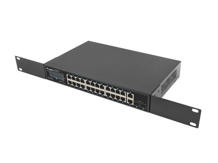 Lanberg, switch, 24-1gb POE+/2X GB/2X SFP, 360W