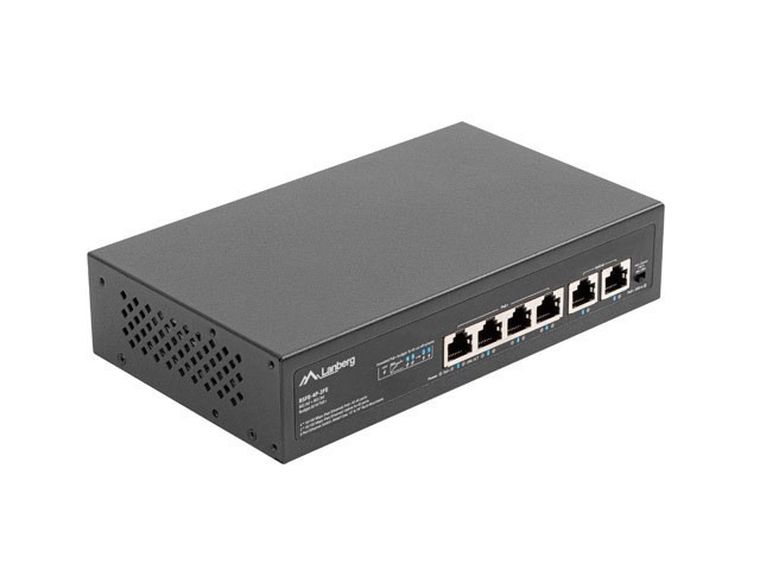 Lanberg, switch, POE+ RACK 10"/19" (4X 100MB/S POE+, 2X 100MB/S) RSFE-4P-2FE-60