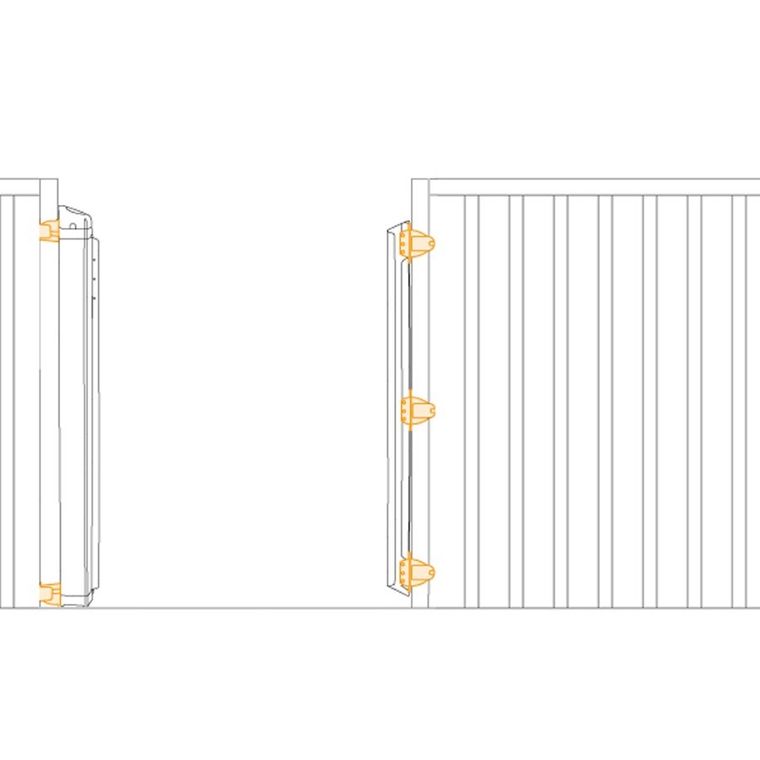 Lascal, KiddyGuard Avant, zestaw montażowy do poręczy-paska bramki, czarny