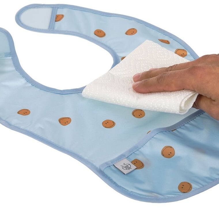 Lassig, Happy Rascals Smile, zestaw śliniaków wodoodpornych, Sky Blue, 6m+