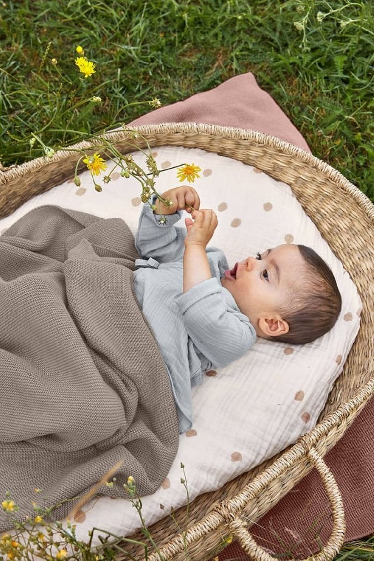 Lassig, Little Mateys, pieluszka muślinowa, otulacz z biobawełny, royal blue, 85-85 cm, 3 szt.