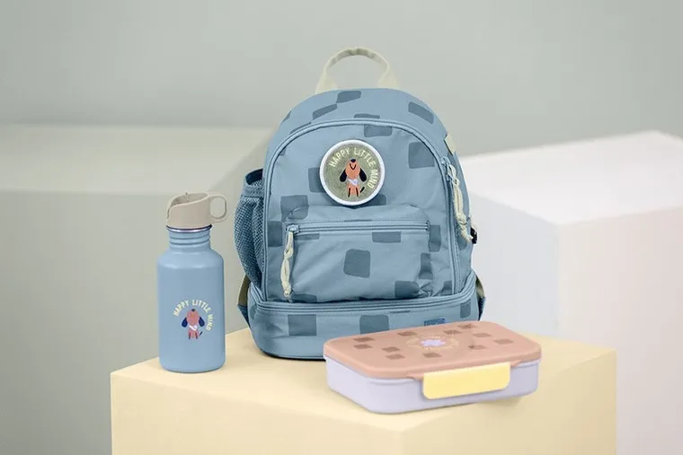 Lassig, Pattern Party, bidon ze stali nierdzewnej, Blue/Green, 500 ml