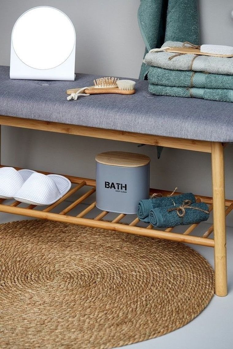 Ława do przedpokoju z półką na buty Bahrai, bambu, Sowa,