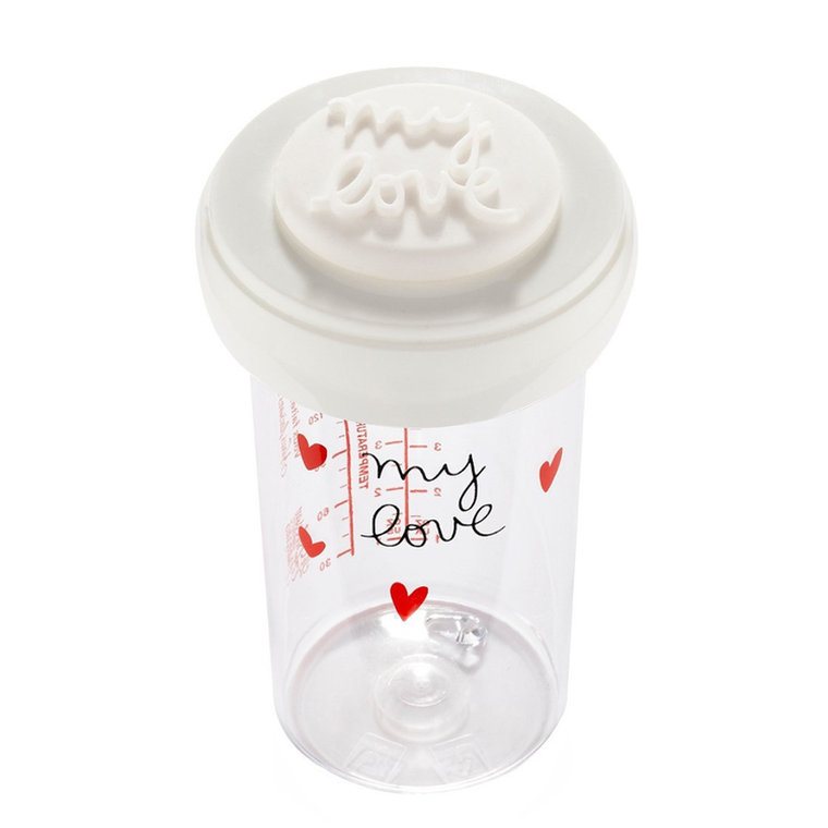 Le Biberon Français, dyski wymienne do butelek, serca/my love, 2 szt.