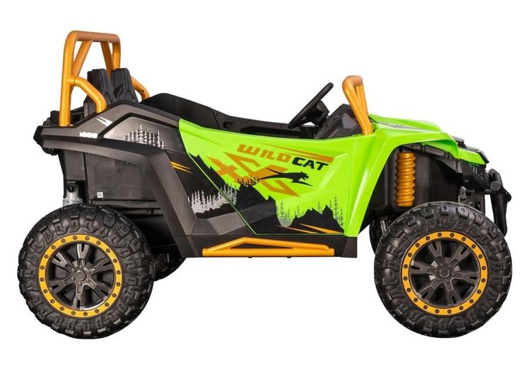 Lean Cars, Buggy Arctic Cat Wildcat XX, pojazd na akumulator, 24V14AH, zielony