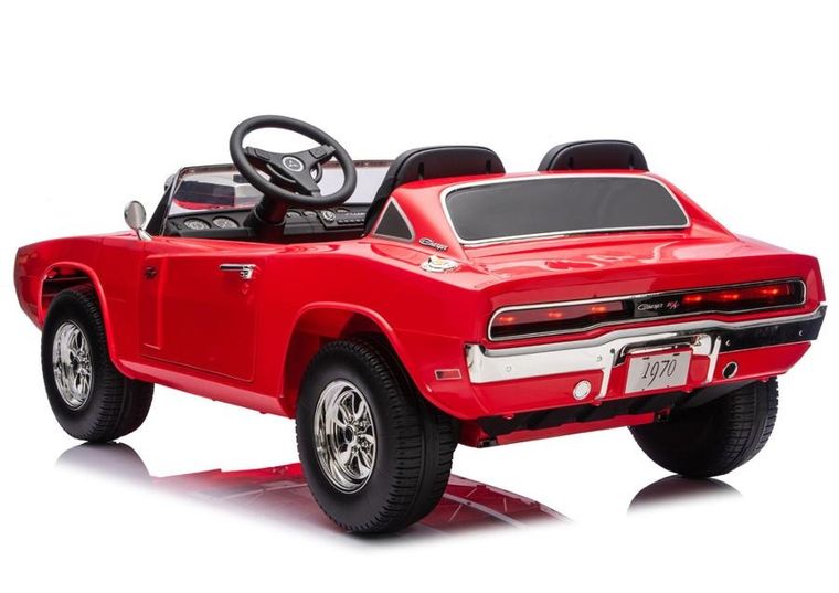 Lean Cars, Dodge Charger R/T, pojazd na akumulator, DLS-K12 24V7Ah, czerwony